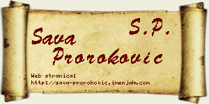 Sava Proroković vizit kartica
